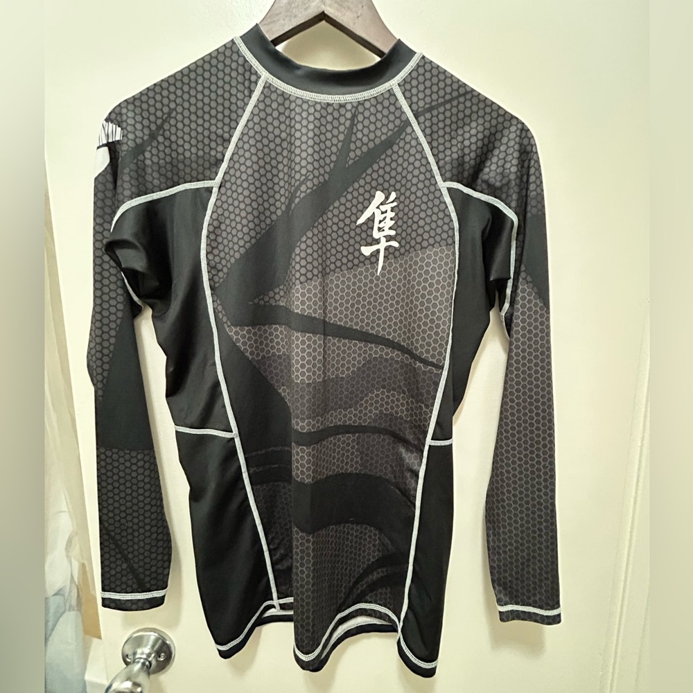 Stylish Black and Gray Men's Rash Guard BJJ